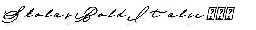 Skolar BoldItalic字体转换